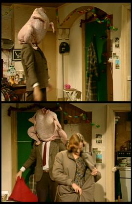 Merry Christmas, Mr Bean - Mr Bean with turkey stuck on his head