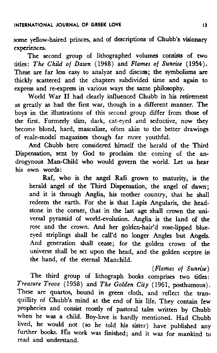 International Journal of Greek Love, Vol.1 No.1, 1965, page 13