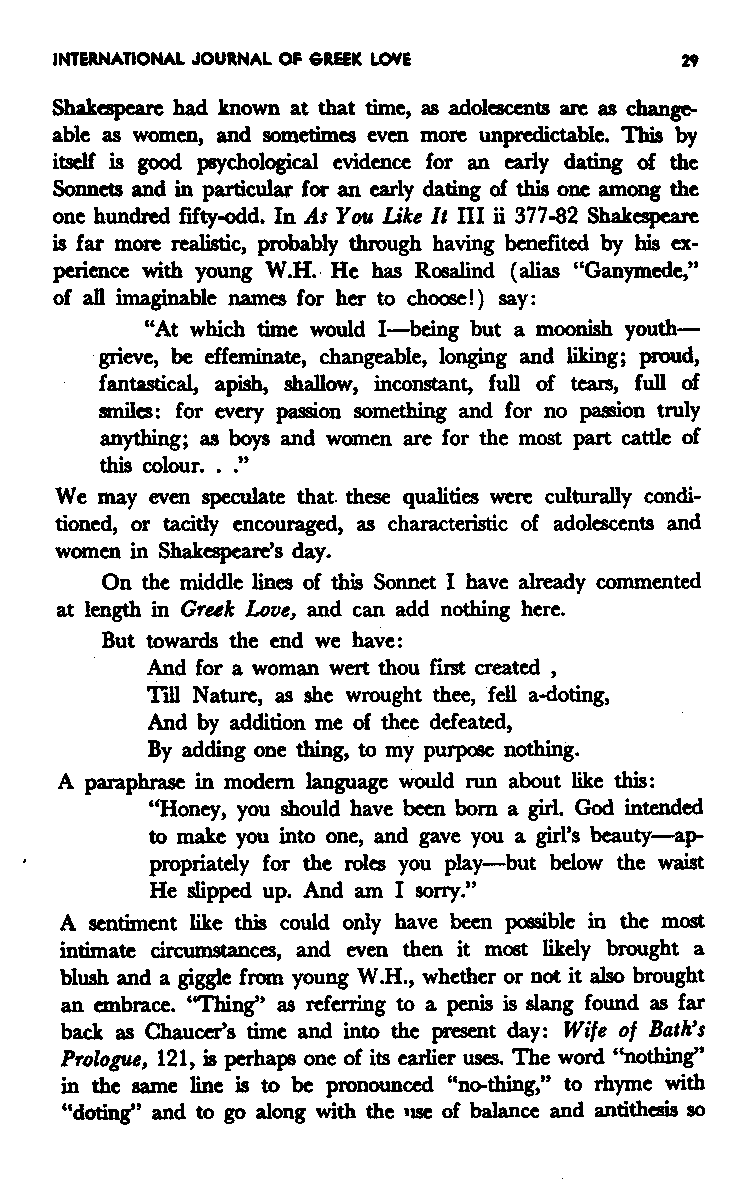 International Journal of Greek Love, Vol.1 No.1, 1965, page 29