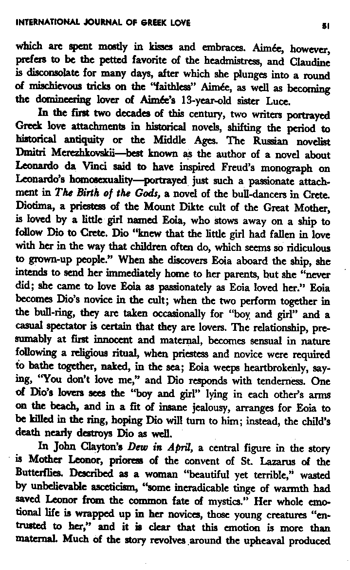 International Journal of Greek Love, Vol.1 No.1, 1965, page 51