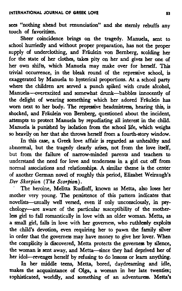 International Journal of Greek Love, Vol.1 No.1, 1965, page 53