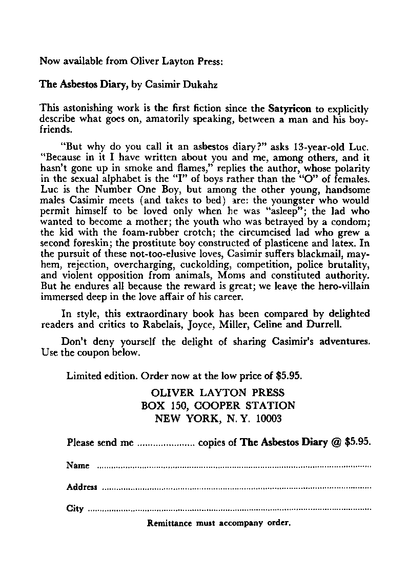 International Journal of Greek Love, Vol.1 No.1, 1965, page 69