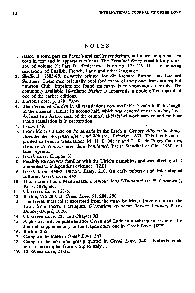 International Journal of Greek Love, Vol.1 No.2, 1966, page 12