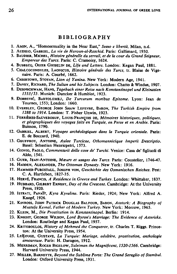 International Journal of Greek Love, Vol.1 No.2, 1966, page 26