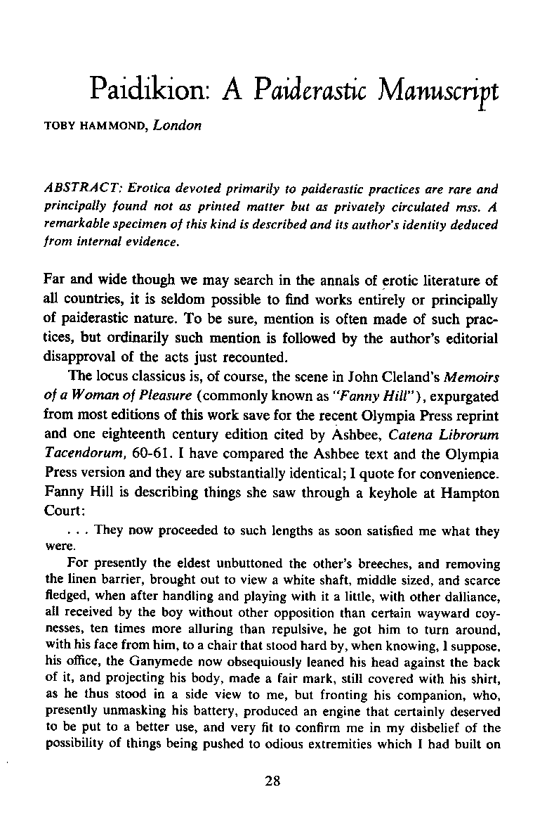 International Journal of Greek Love, Vol.1 No.2, 1966, page 28
