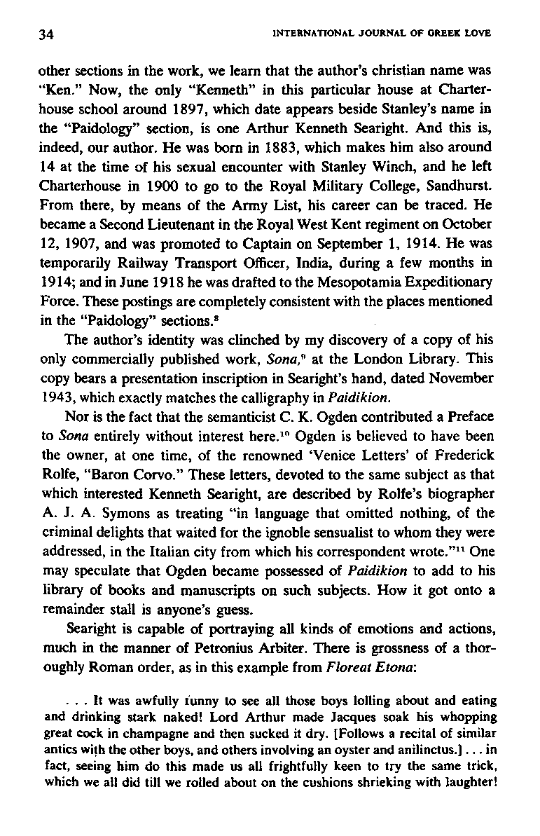 International Journal of Greek Love, Vol.1 No.2, 1966, page 34