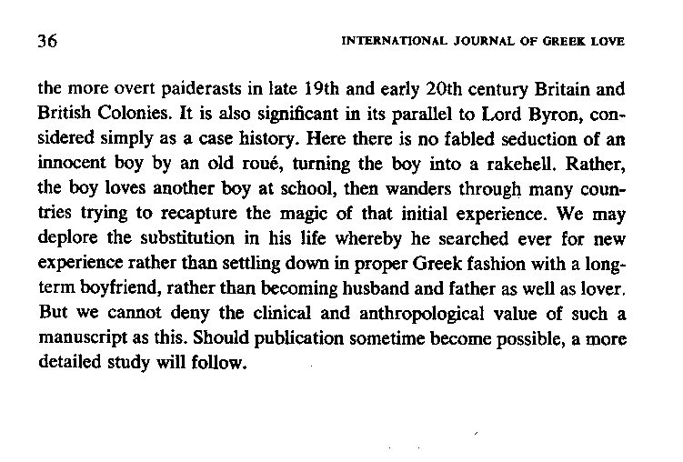 International Journal of Greek Love, Vol.1 No.2, 1966, page 36