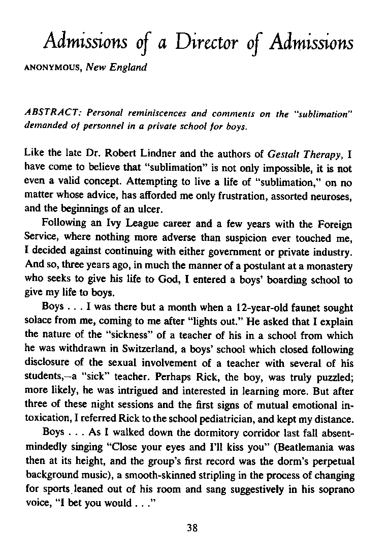 International Journal of Greek Love, Vol.1 No.2, 1966, page 38