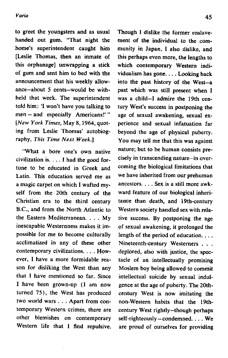 International Journal of Greek Love, Vol.1 No.2, 1966, page 45