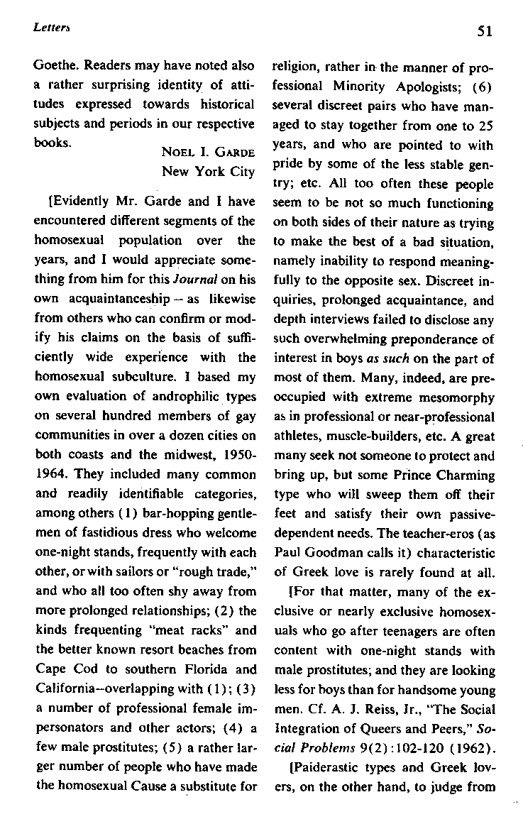 International Journal of Greek Love, Vol.1 No.2, 1966, page 51