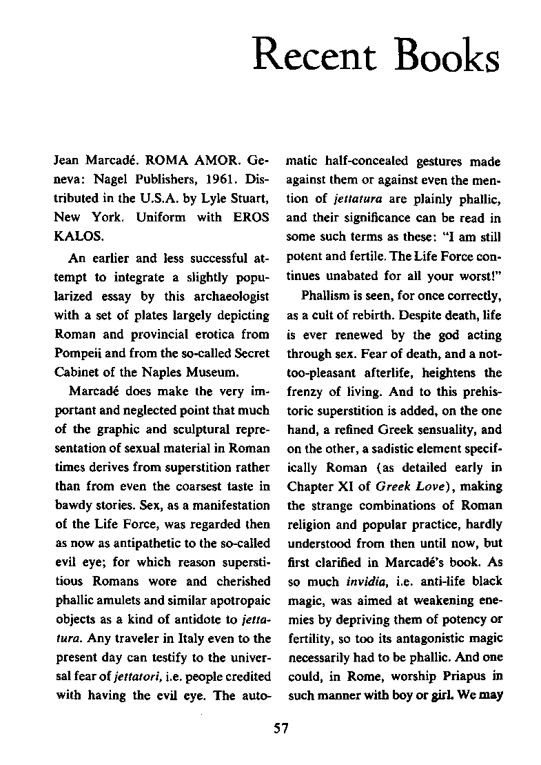 International Journal of Greek Love, Vol.1 No.2, 1966, page 57
