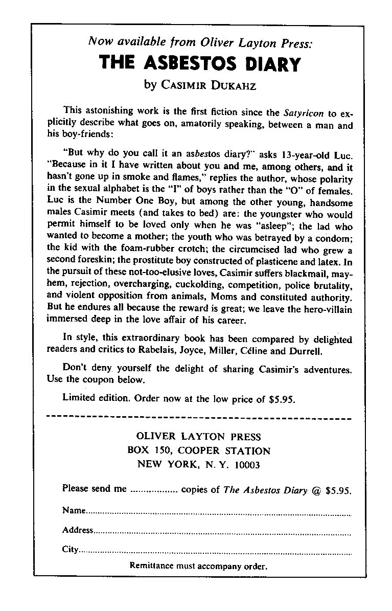 International Journal of Greek Love, Vol.1 No.2, 1966, page 63