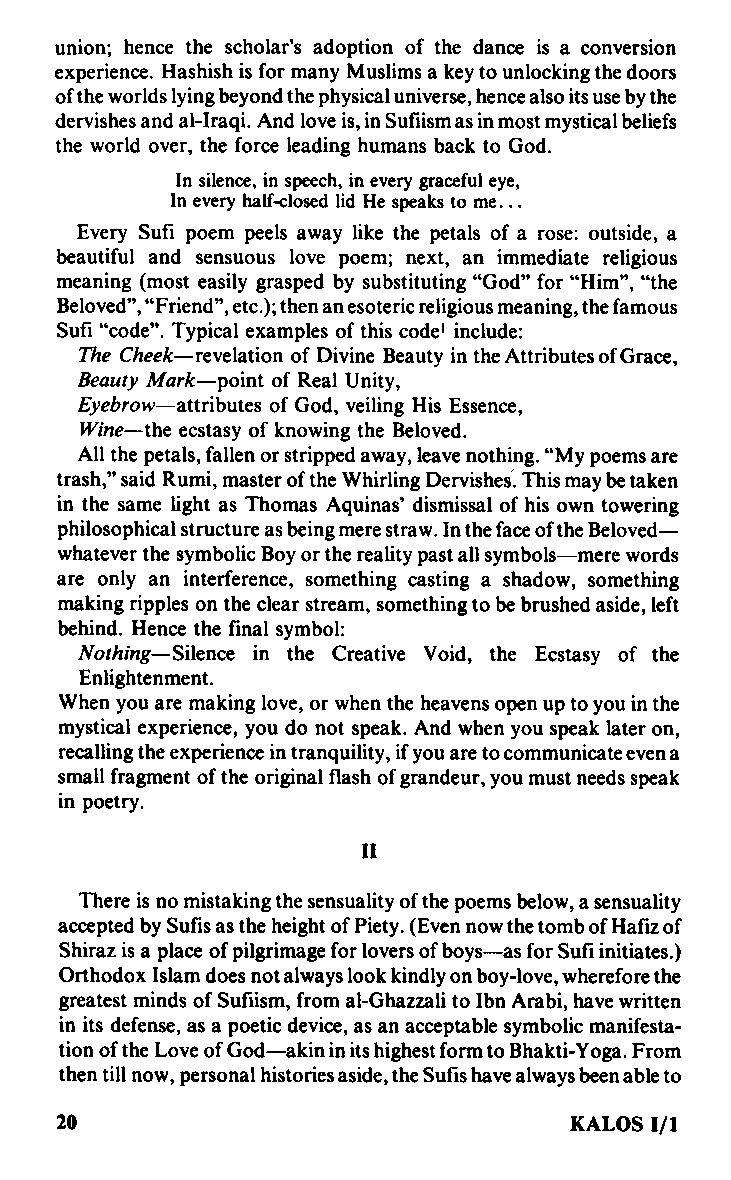 Kalos - On Greek Love, Vol.1 No.1, 1976, page 20