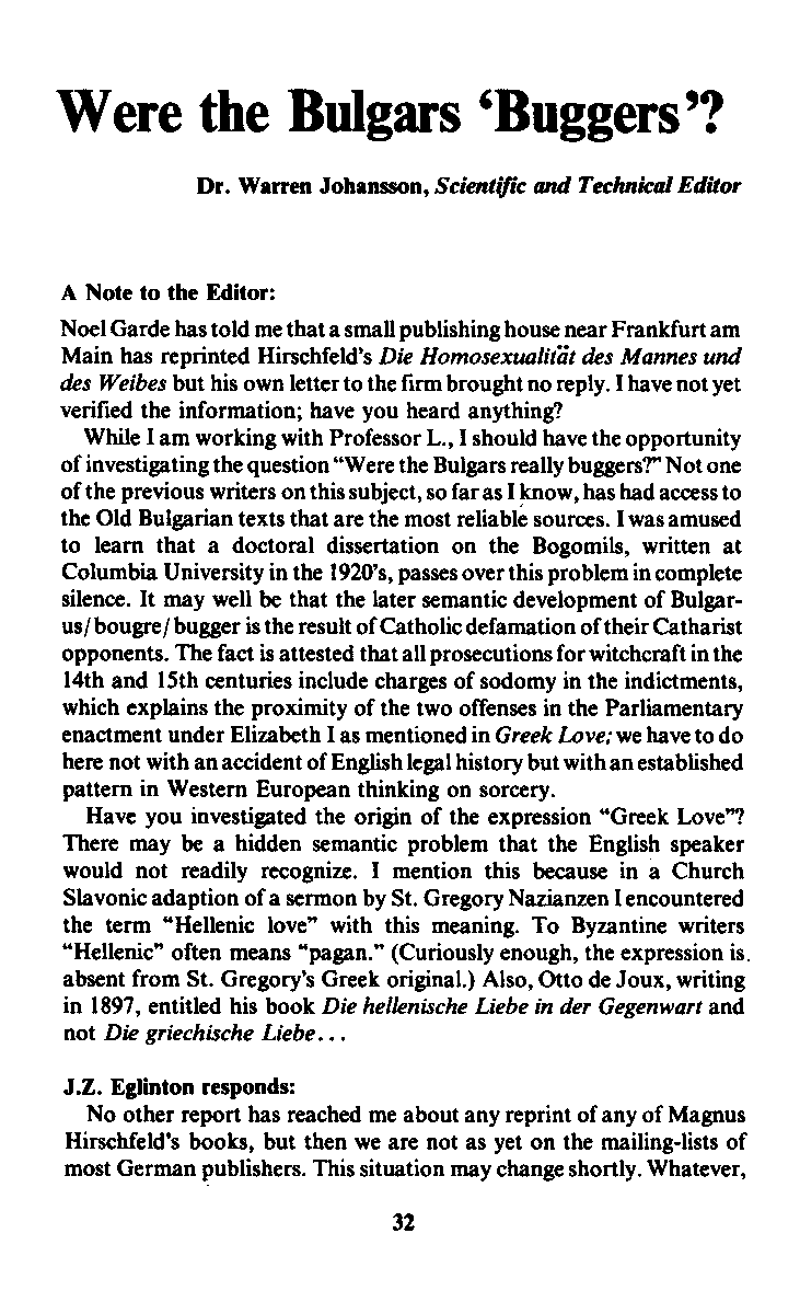 Kalos - On Greek Love, Vol.1 No.1, 1976, page 32