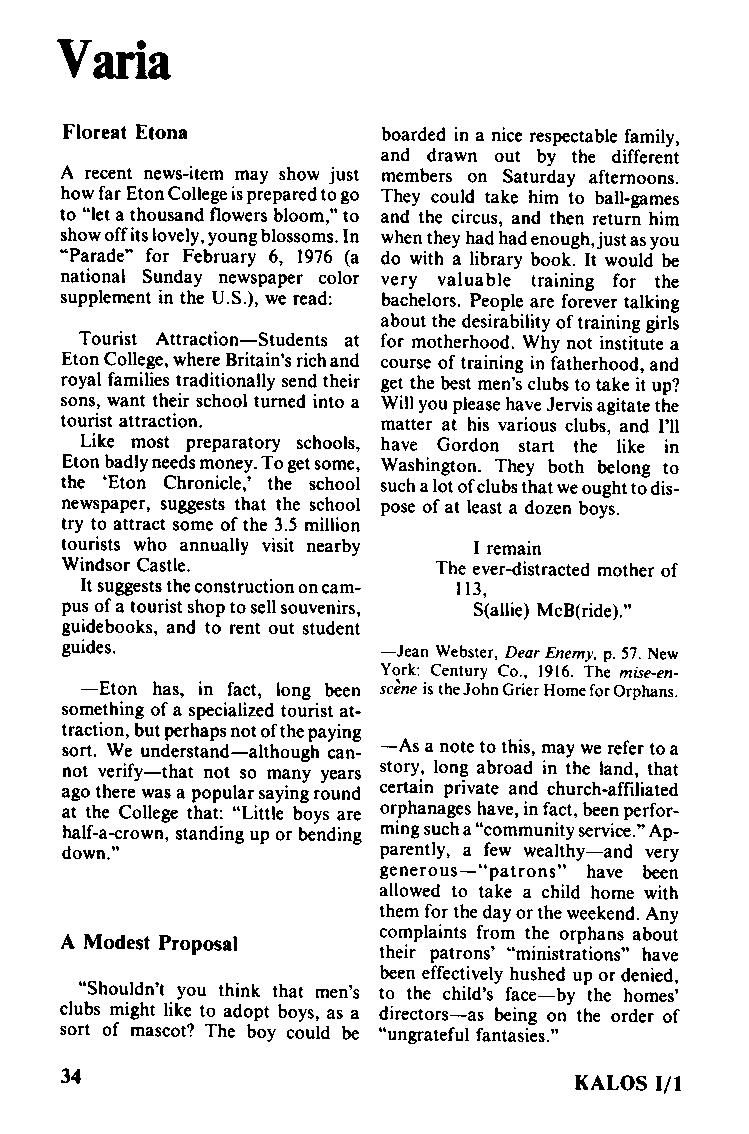 Kalos - On Greek Love, Vol.1 No.1, 1976, page 34