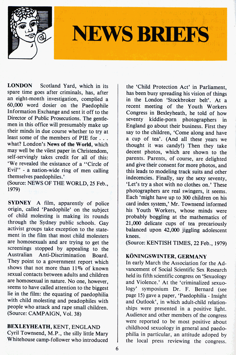 PAN - A Magazine About Boy-Love, Number 1 [Vol.1 No.1], June 1979, page 6