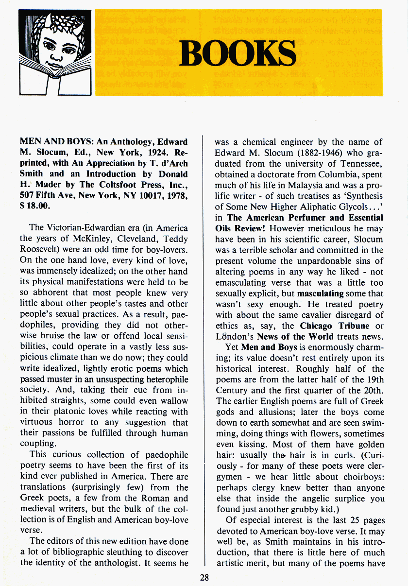 PAN - A Magazine About Boy-Love, Number 1 [Vol.1 No.1], June 1979, page 28