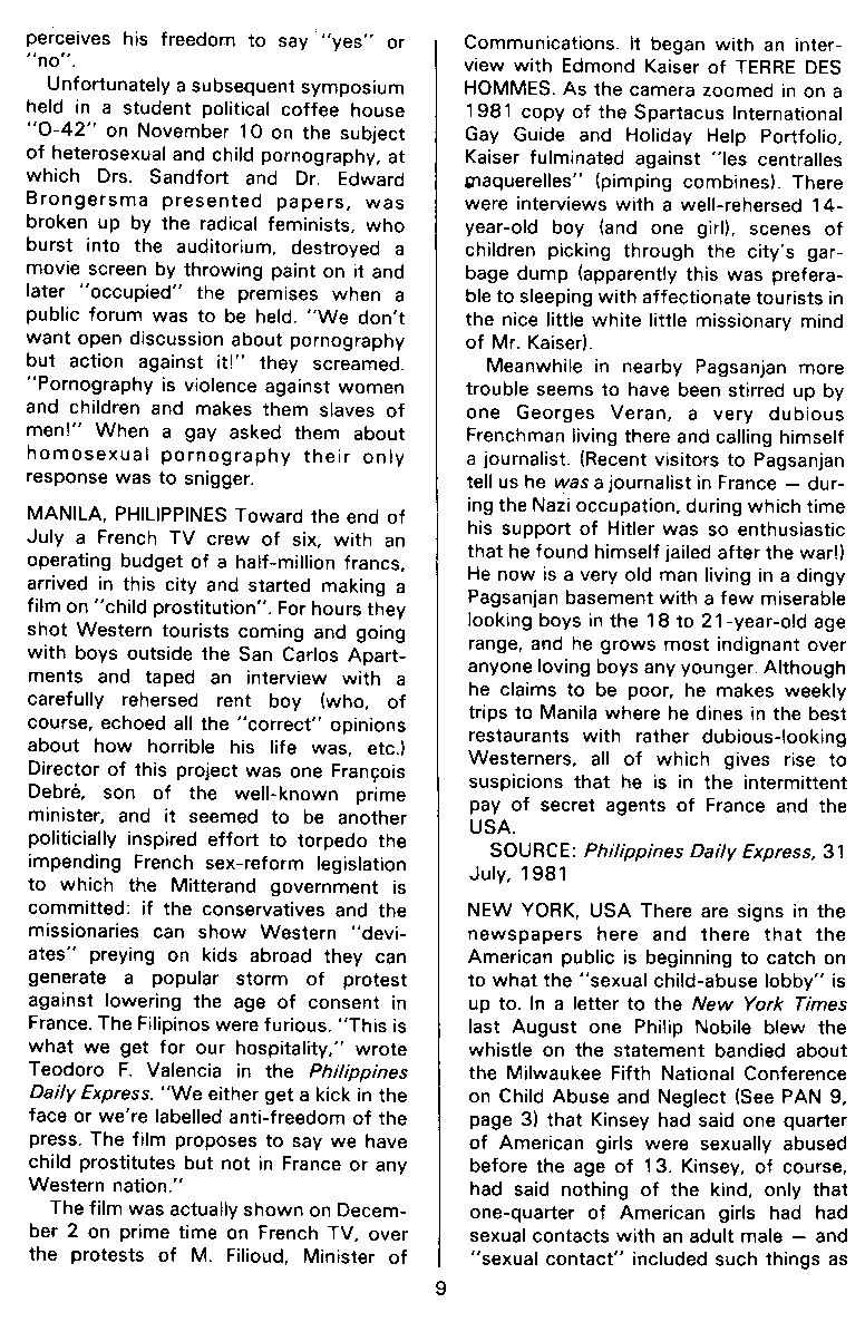 PAN - A Magazine About Boy-Love, Number 10, December 1981, page 9