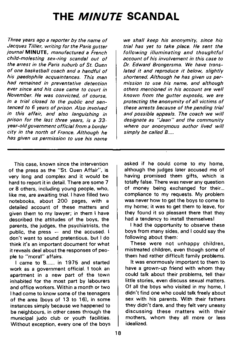 PAN - A Magazine About Boy-Love, Number 10, December 1981, page 18