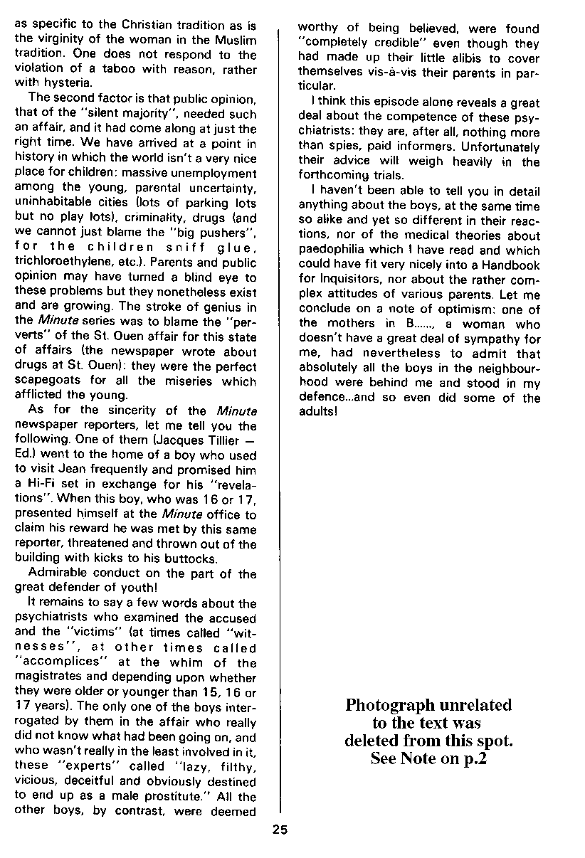 PAN - A Magazine About Boy-Love, Number 10, December 1981, page 25