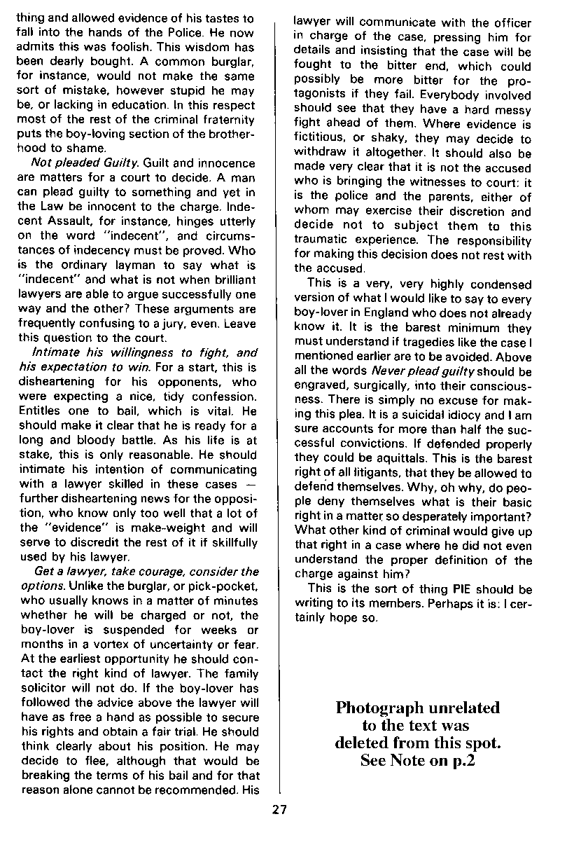 PAN - A Magazine About Boy-Love, Number 10, December 1981, page 27