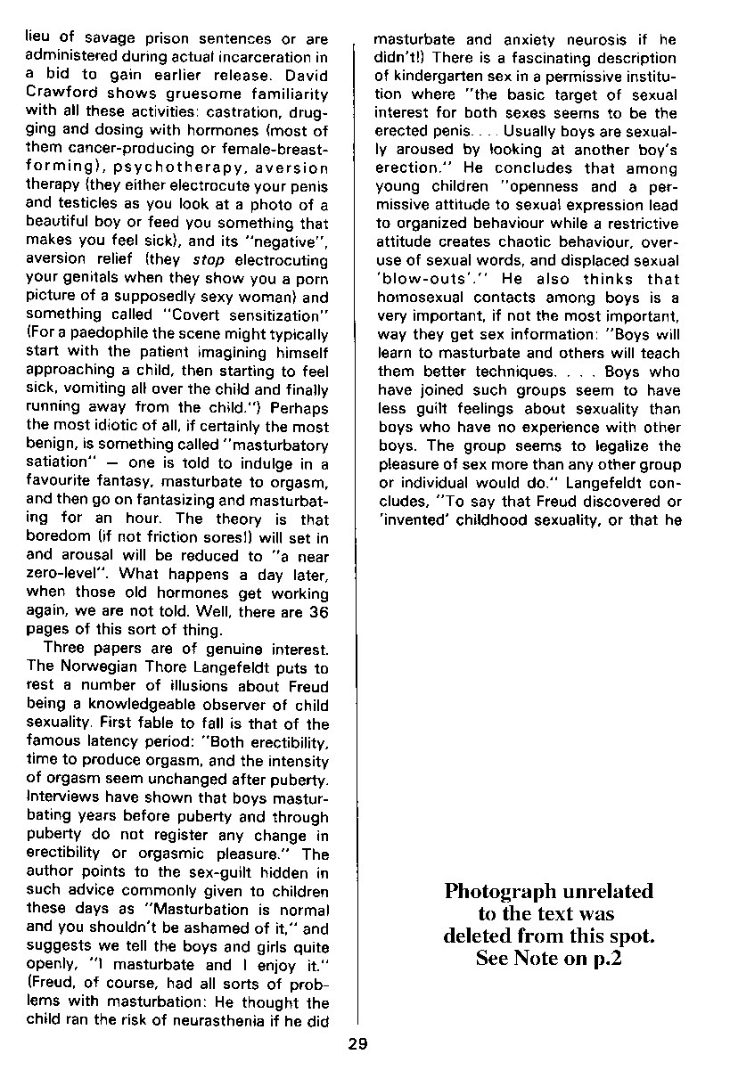 PAN - A Magazine About Boy-Love, Number 10, December 1981, page 29