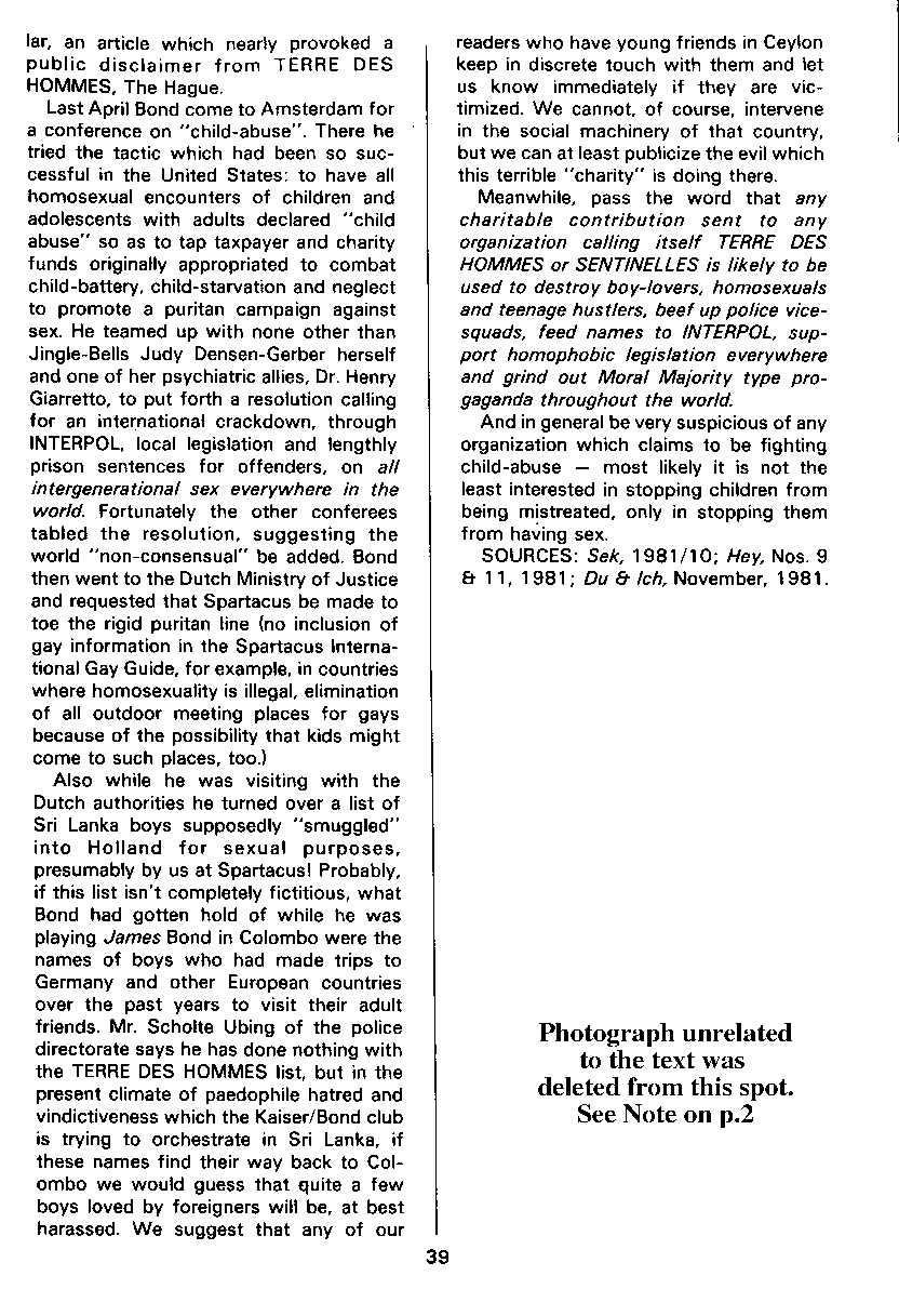 PAN - A Magazine About Boy-Love, Number 10, December 1981, page 39