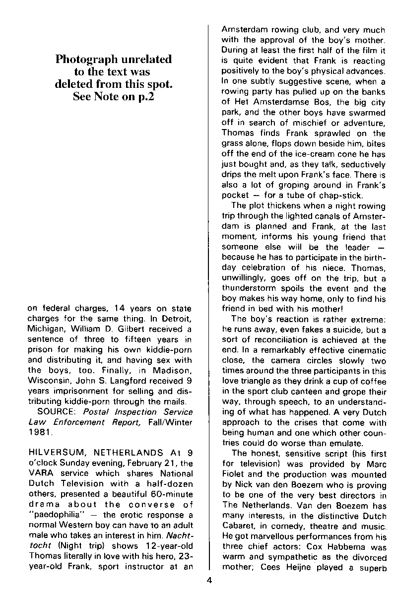 PAN - A Magazine About Boy-Love, Number 11, March 1982, page 4