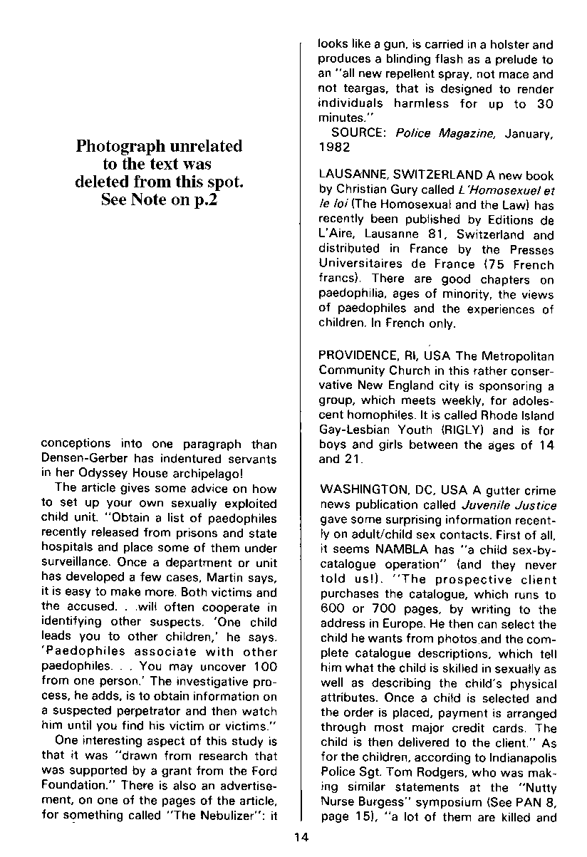 PAN - A Magazine About Boy-Love, Number 11, March 1982, page 14