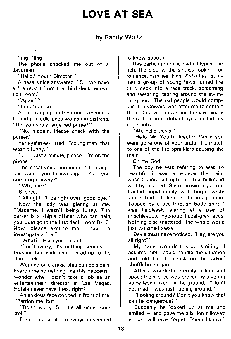 PAN - A Magazine About Boy-Love, Number 11, March 1982, page 18