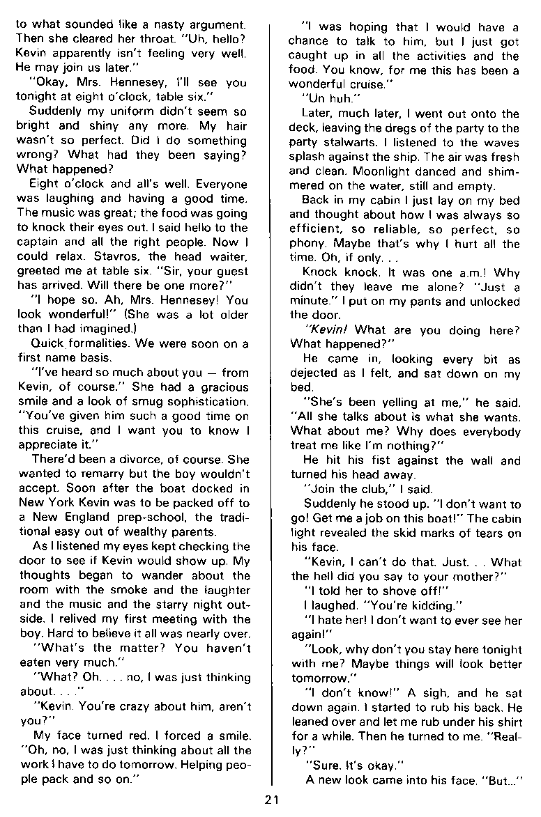 PAN - A Magazine About Boy-Love, Number 11, March 1982, page 21