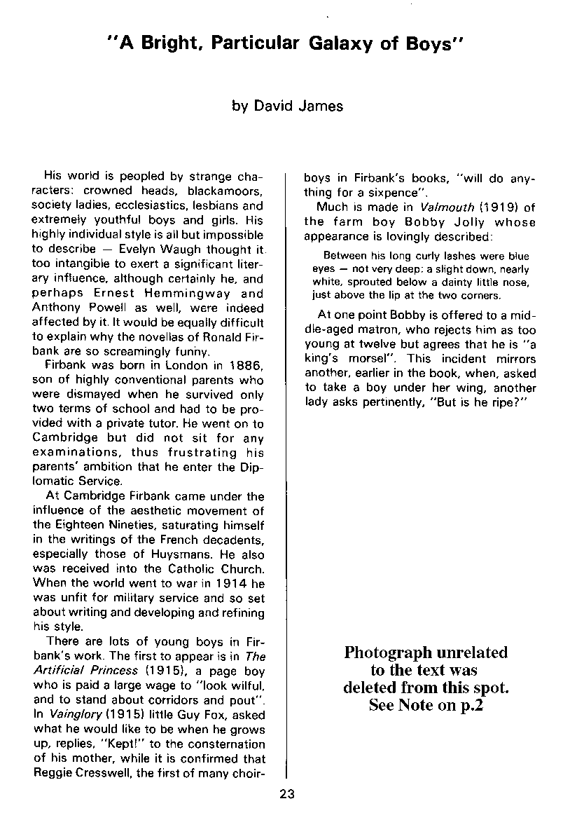 PAN - A Magazine About Boy-Love, Number 11, March 1982, page 23