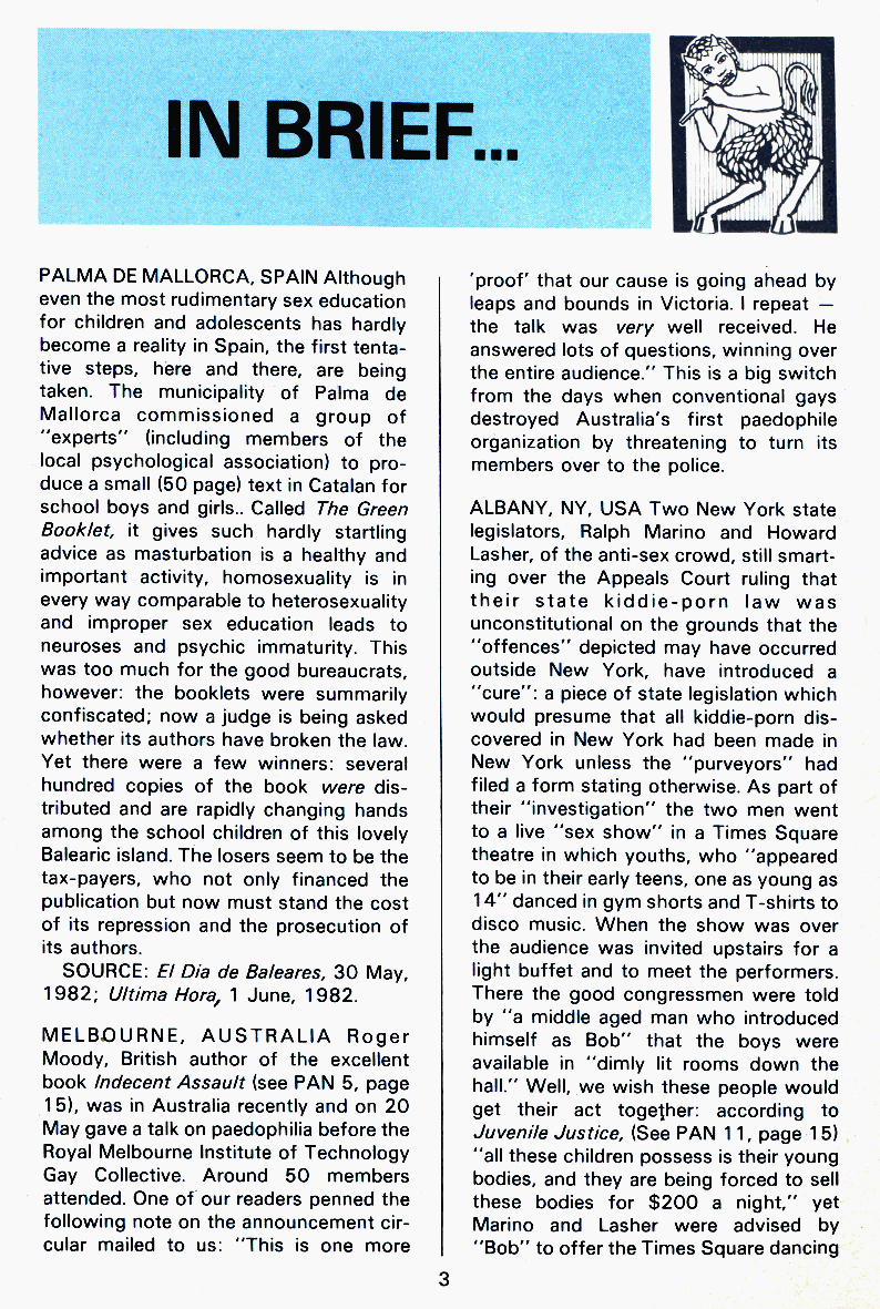 PAN - A Magazine About Boy-Love, Number 12, July 1982, page 3