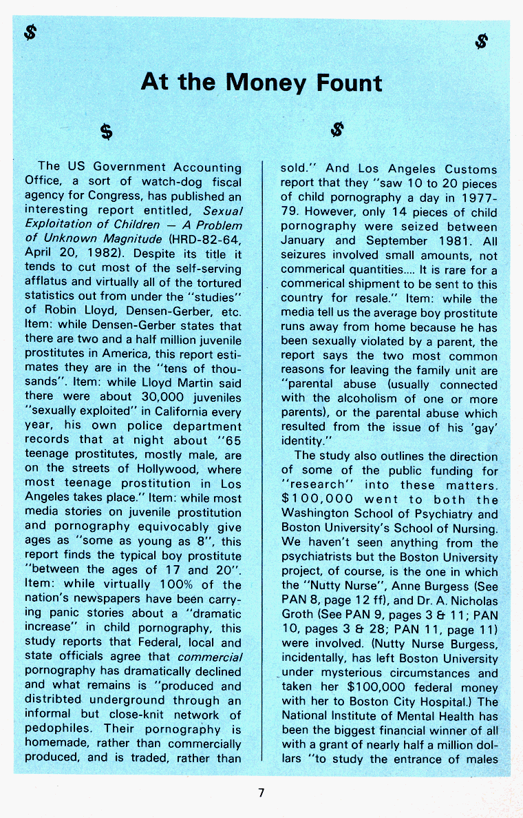 PAN - A Magazine About Boy-Love, Number 12, July 1982, page 7