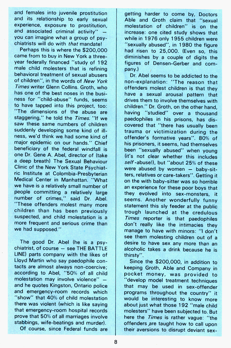 PAN - A Magazine About Boy-Love, Number 12, July 1982, page 8