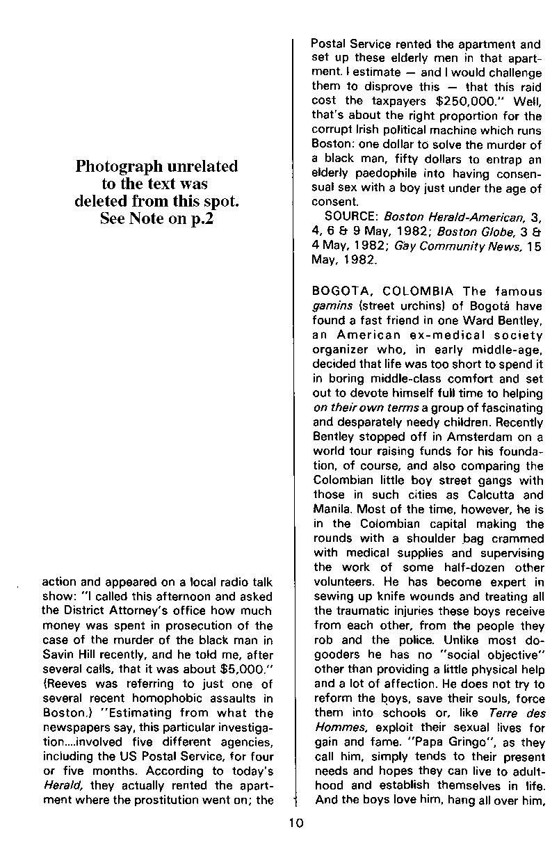 PAN - A Magazine About Boy-Love, Number 12, July 1982, page 10