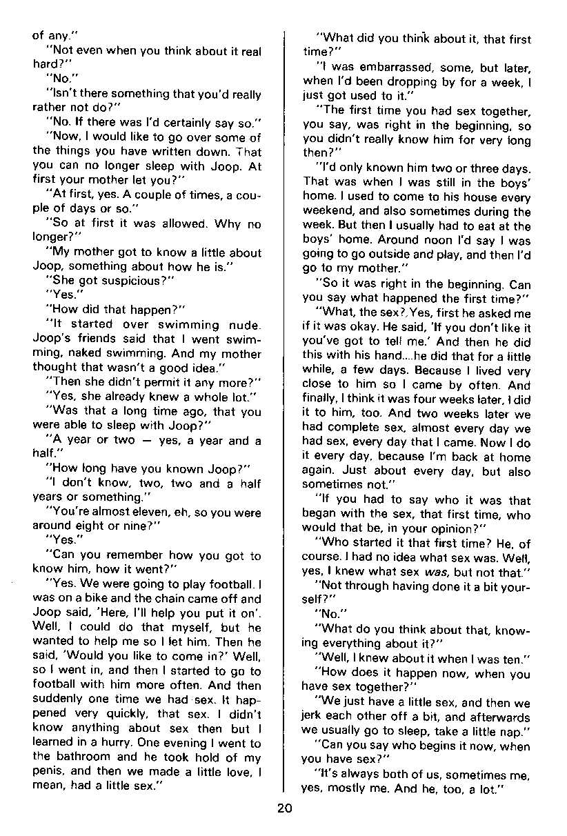 PAN - A Magazine About Boy-Love, Number 12, July 1982, page 20