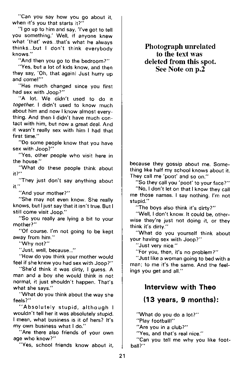 PAN - A Magazine About Boy-Love, Number 12, July 1982, page 21