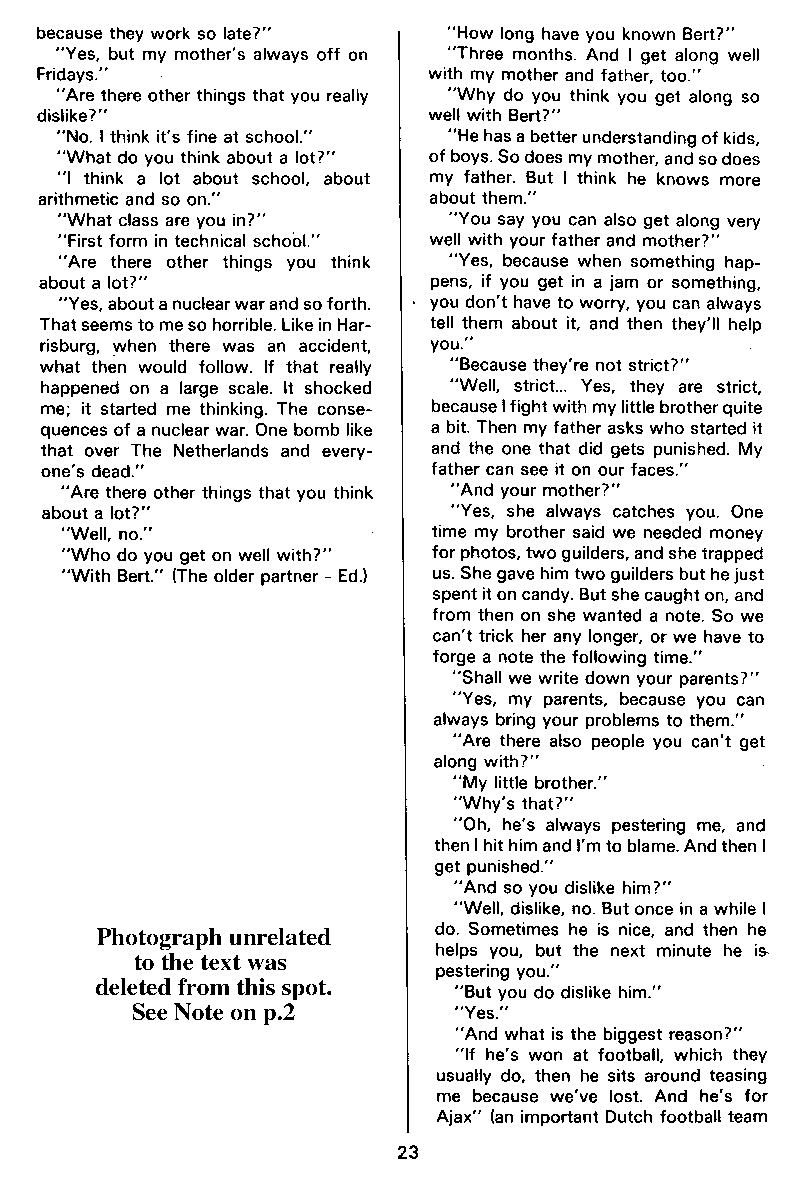 PAN - A Magazine About Boy-Love, Number 12, July 1982, page 23