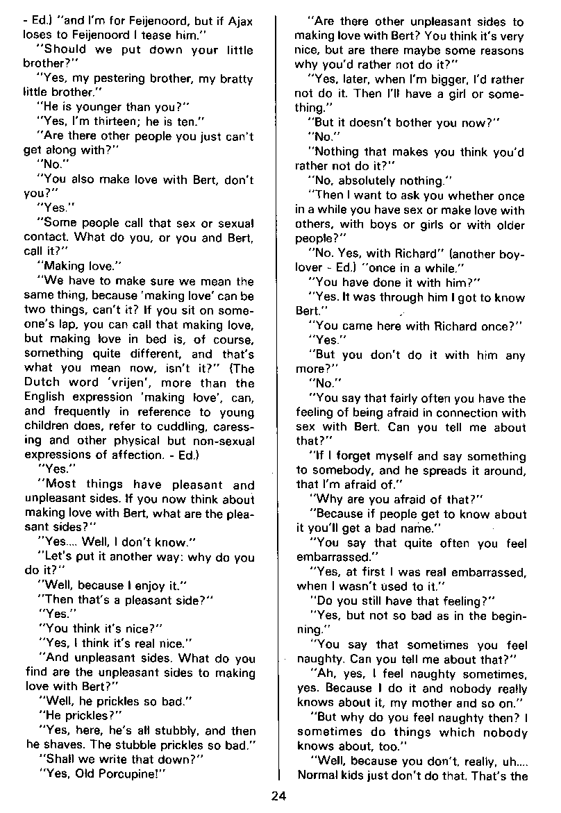PAN - A Magazine About Boy-Love, Number 12, July 1982, page 24