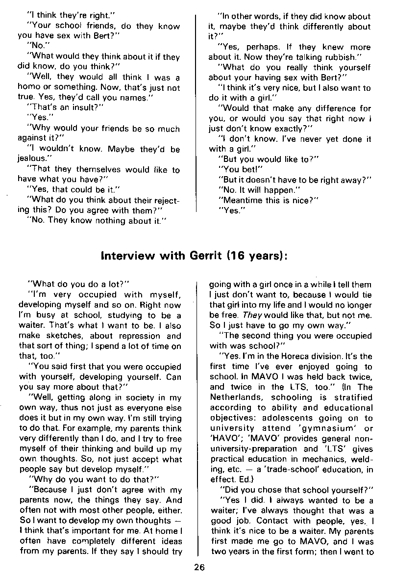 PAN - A Magazine About Boy-Love, Number 12, July 1982, page 26