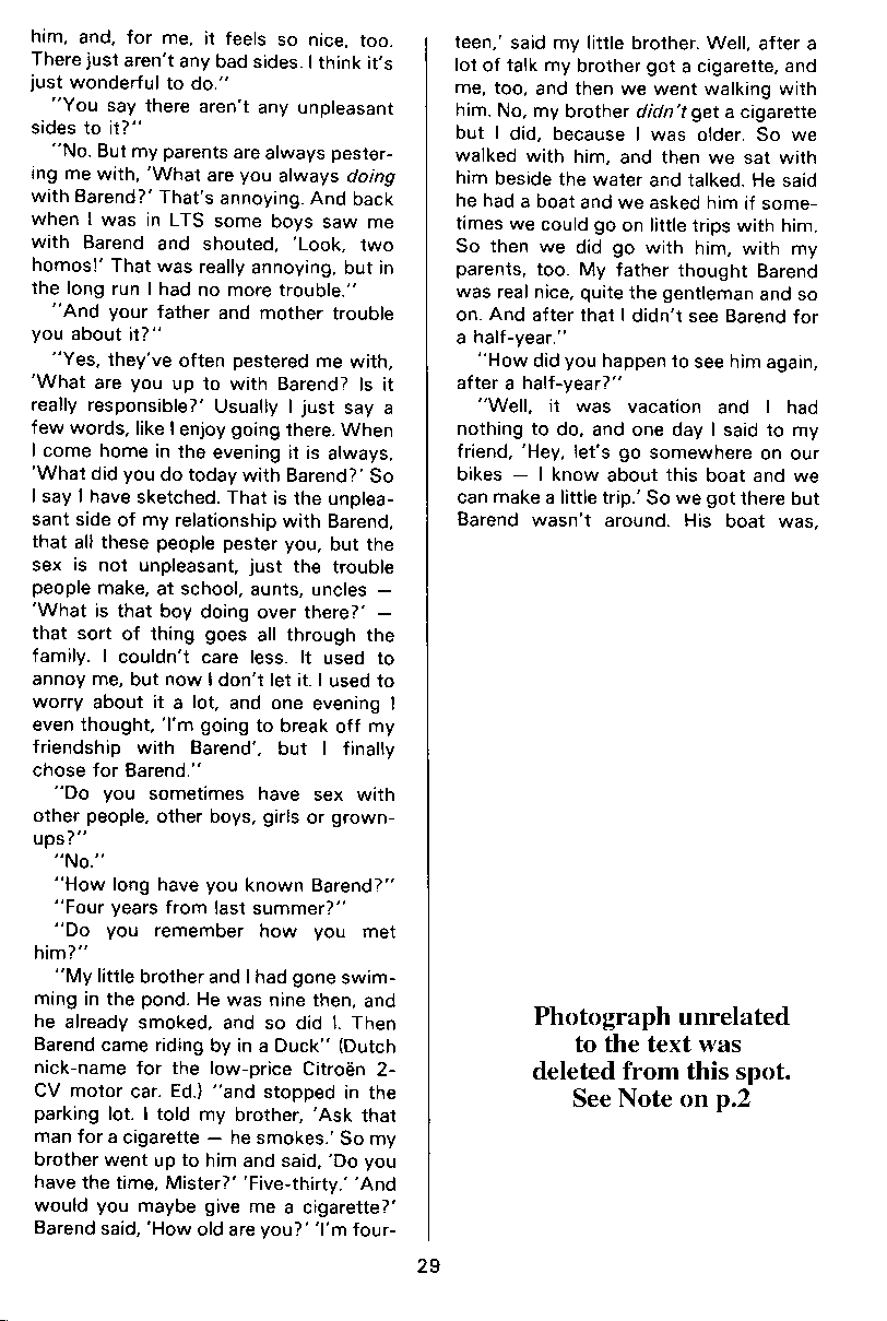 PAN - A Magazine About Boy-Love, Number 12, July 1982, page 29