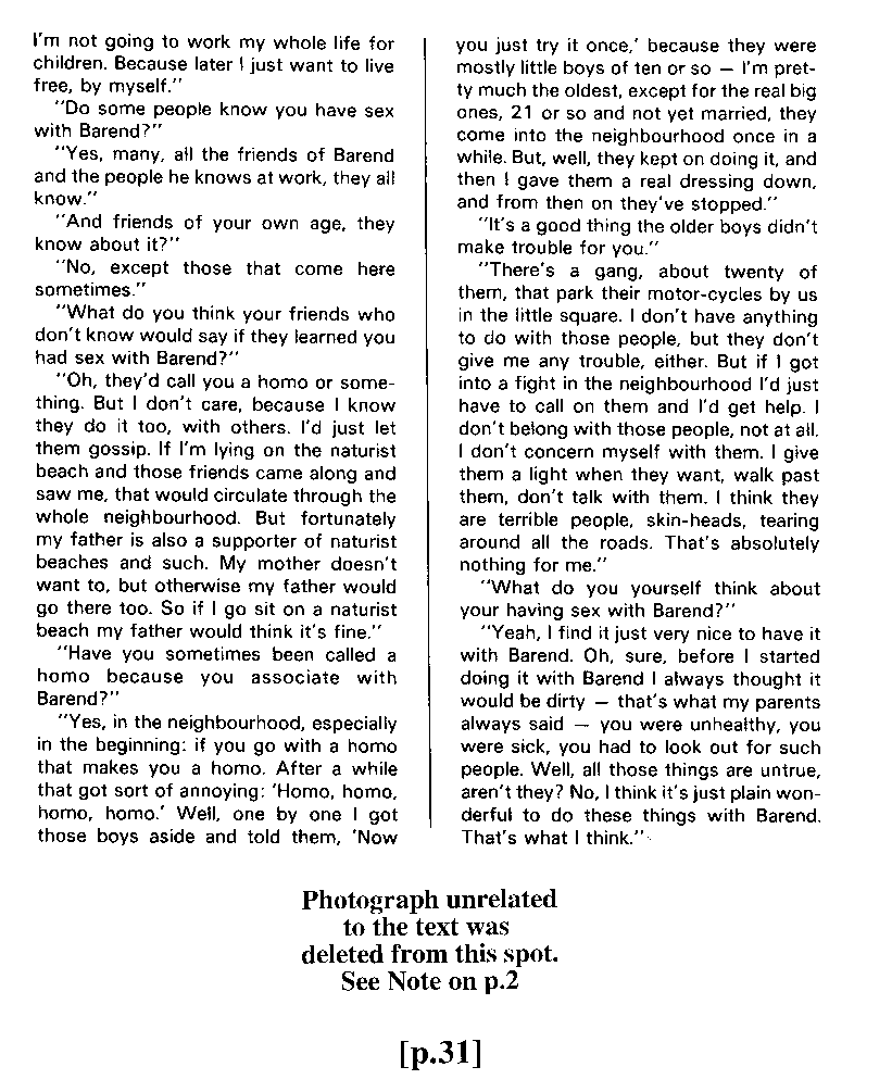 PAN - A Magazine About Boy-Love, Number 12, July 1982, page 31