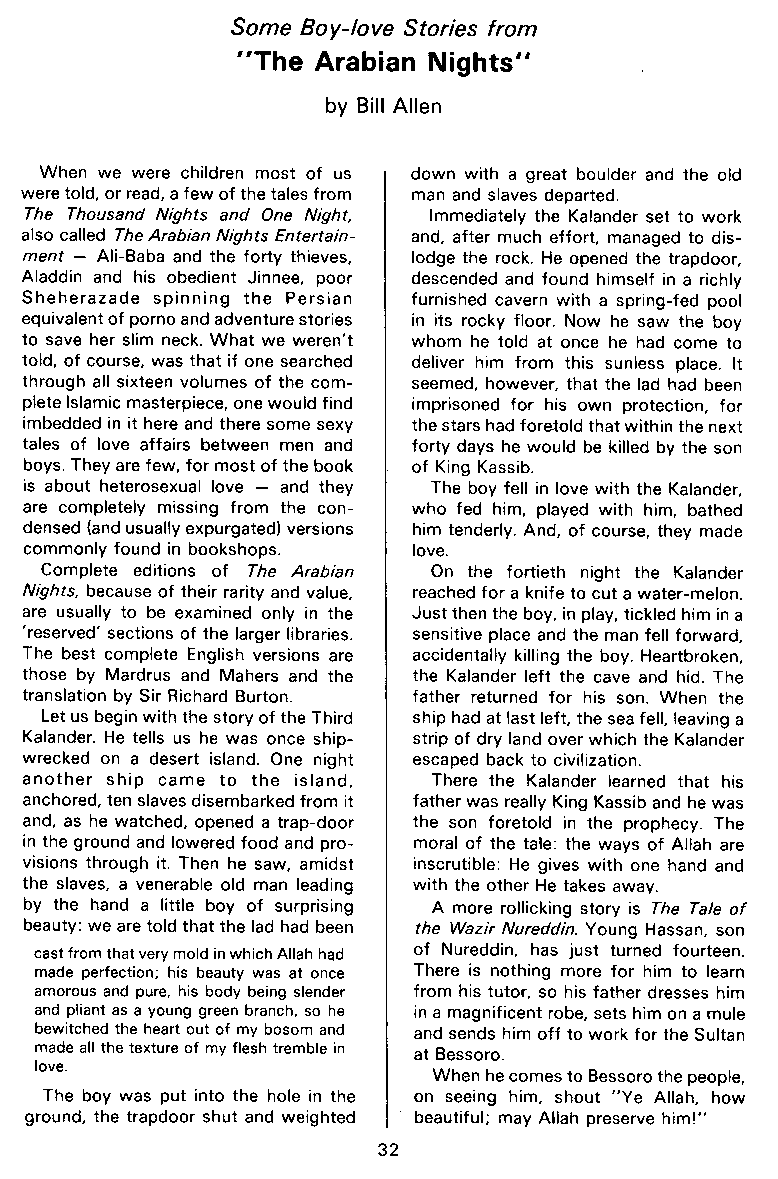 PAN - A Magazine About Boy-Love, Number 12, July 1982, page 32