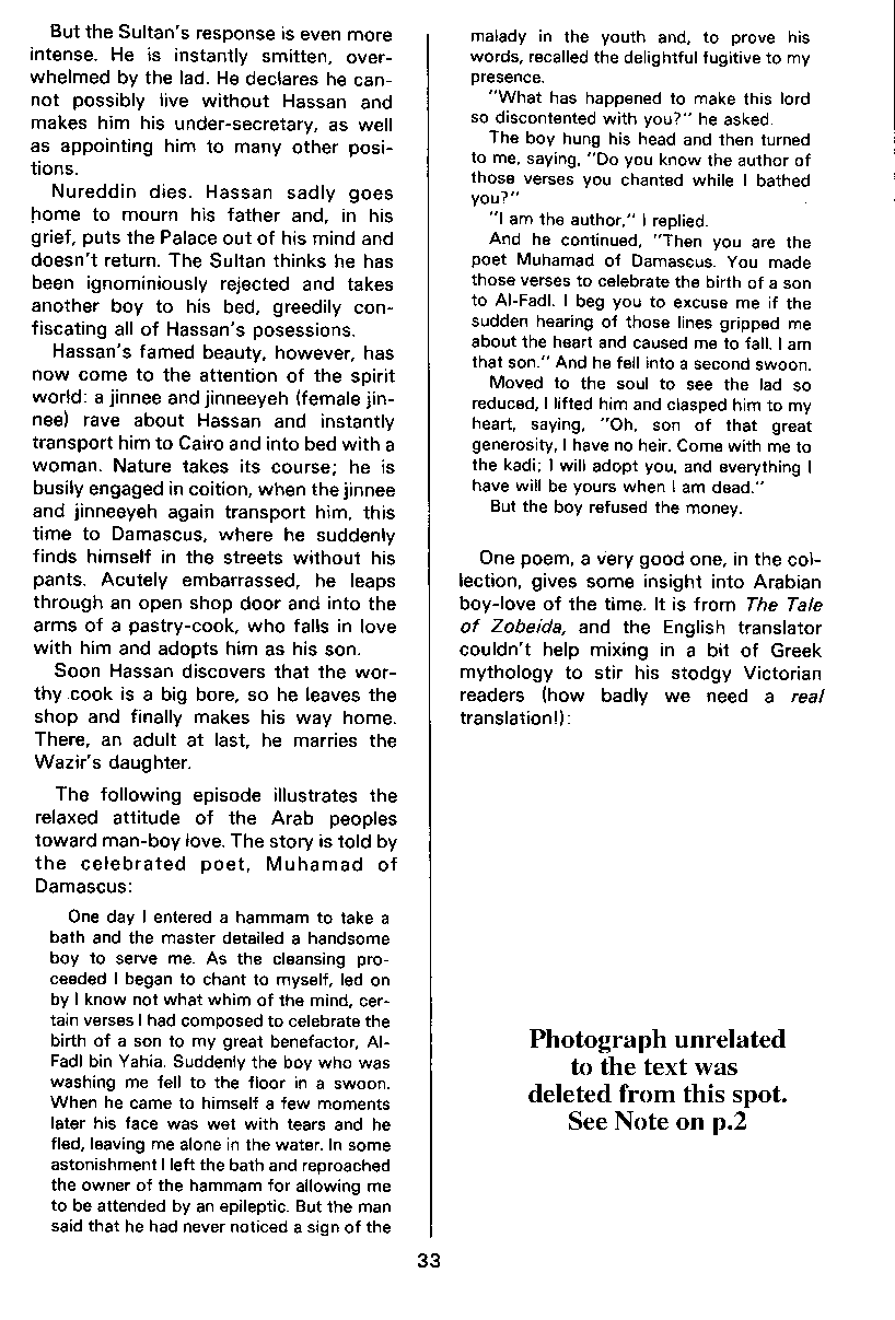 PAN - A Magazine About Boy-Love, Number 12, July 1982, page 33