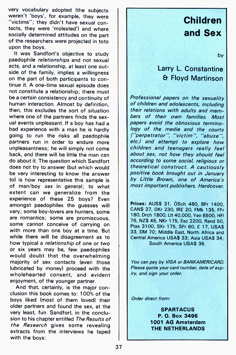 PAN - A Magazine About Boy-Love, Number 12, July 1982, page 37