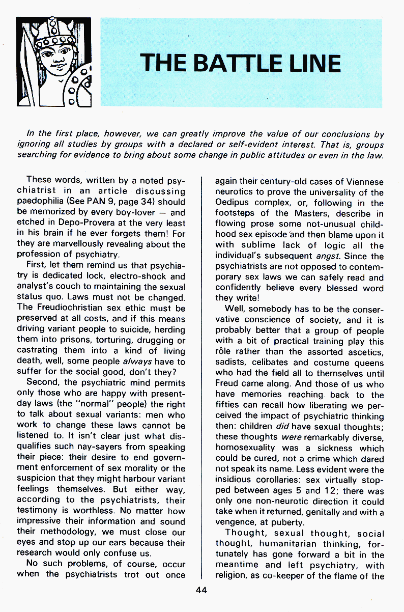 PAN - A Magazine About Boy-Love, Number 12, July 1982, page 44