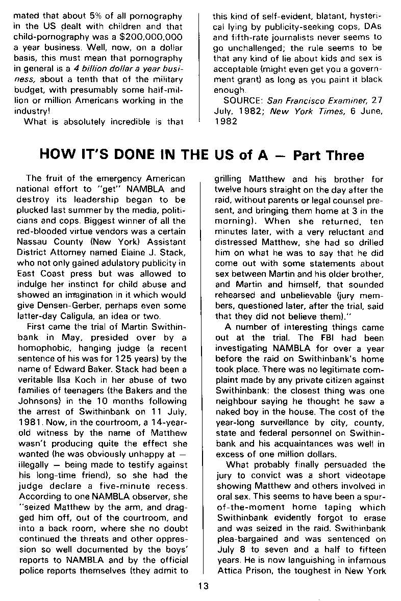 P.A.N. - Paedo Alert News, Number 13, October 1982, page 13