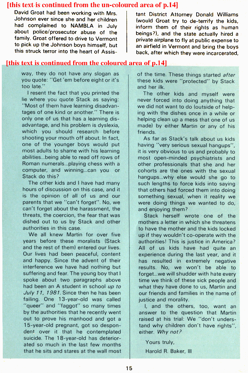 P.A.N. - Paedo Alert News, Number 13, October 1982, page 15