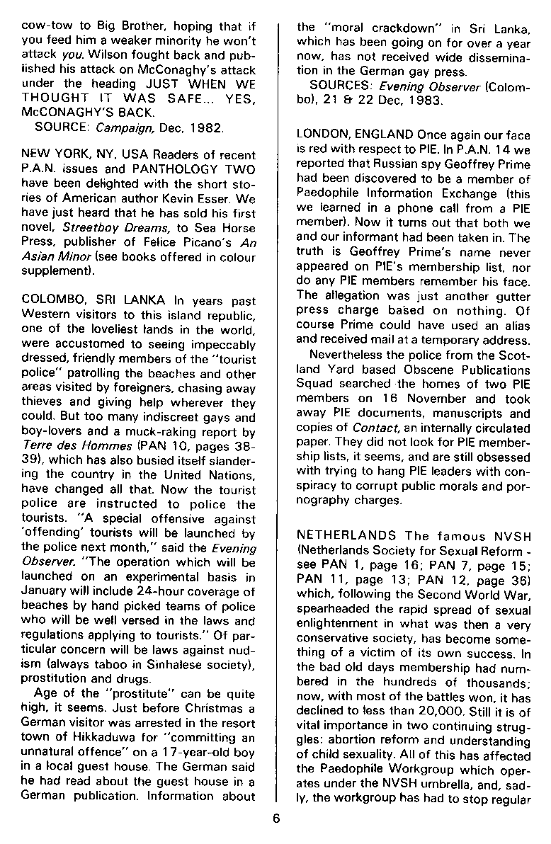 P.A.N. - Paedo Alert News, Number 15, March 1983, page 6